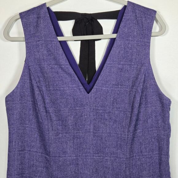 Banana Republic Purple Tie Back Sheath Dress. Size 14 - Picture 2 of 10